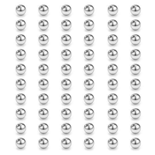 D.Bella 316L Surgical Steel Replacement Balls Body Jewelry Piercing Barbell Parts 14G 16G 3mm 5mm 8mm Balls for Women Men - 1-Style E