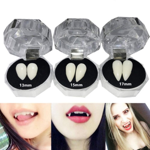 Secaden 3 Pairs Vampire Teeth Fangs Dentures Cosplay Props Halloween Props Party Favors - 