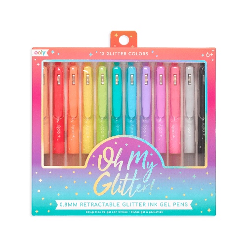 Oh My Glitter! Retractable Gel Pens - Set of 12