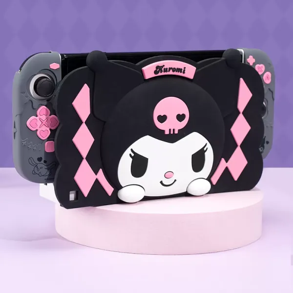Official Kuromi Switch OLED TV Dock Cover Case Kawaii Switch OLED Accessories