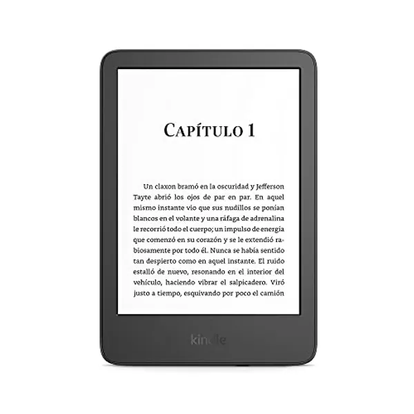 Nuevo Kindle (2022): nuestro Kindle más compacto y ligero, con una pantalla de alta resolución de 300 ppp y 6 pulgadas, y el doble de almacenamiento | Negro, sin publicidad + Kindle Unlimited