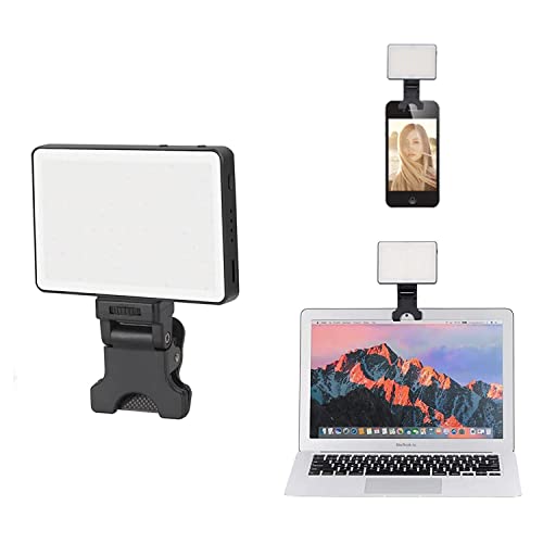 King Ma Portable Selfie Phone Light, 3 Modes LED Clip on Light Rechargeable Video Light for iPhone Pictures, TikTok Vlog, Computer Laptop Video Conferencing, Zoom Meetings Lighting, Makeup Fill