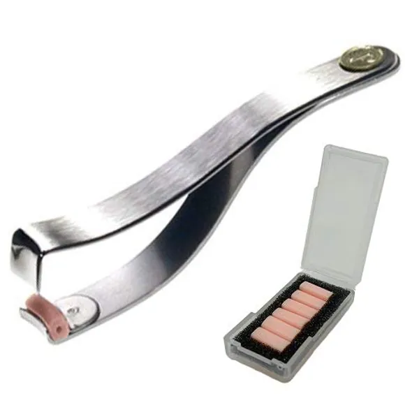 Preo Prima Shogyo Japanese Partial Eyelash Curler, Inner Corner/Outer Corner Precision Lash Curl Up tool, Made In Japan (Included 6 Replacement Rubber) C-2000