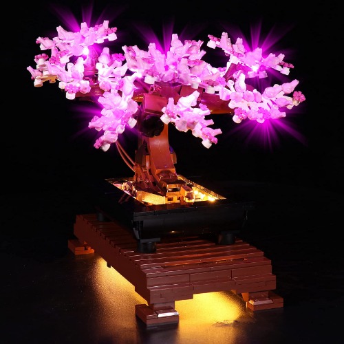 Led Lighting Kit for Lego Vibrant Pink Cherry Blossom Bonsai Tree 10281 Building Kit - Light Kit for Lego Bonsai Tree Kit Light Set Compatible with Lego 10281 (NOT Included The Lego Sets) - For Vibrant Pink Cherry Blossom Blooms