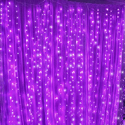 Twinkle Star, 6 Inches Indoor Outdoor, LED String Light for Christmas Wedding Party Home Garden Bedroom Outdoor Indoor Wall Decoration (Purple) - Purple - 300 LED