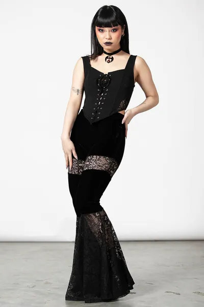 Solstice Bell Bottoms | S / Black / 95% Polyester 5% Elastane