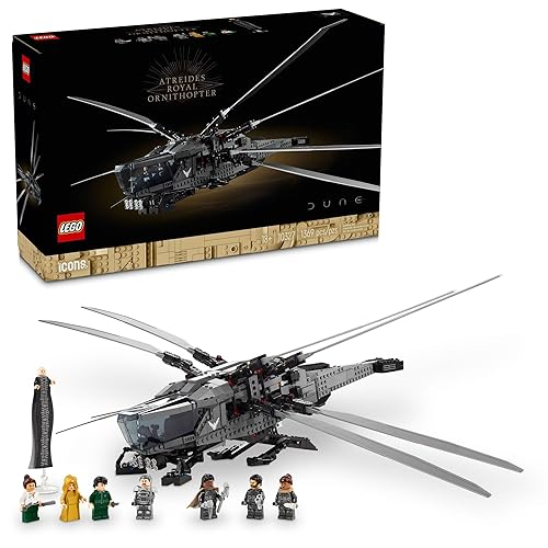 LEGO Icons Dune Atreides Royal Ornithopter 10327, Collectible Dune Inspired Model for Build and Display, Adult Gift Idea for Sci-Fi Movie Fans, 8 Dune Minifigures - Multicolor