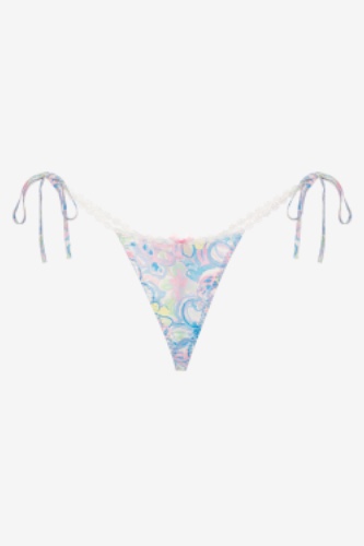 Midsummer Floral Thong Panty | M / Blue