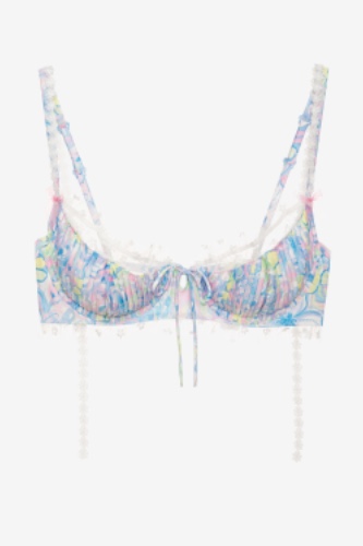 Midsummer Floral Underwire Bra | S / Blue