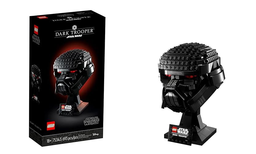 LEGO Star Wars Dark Trooper Helmet 75343 Buildable Model Kit, Display Collectible Decoration Set for Adults, Collection Gift Idea