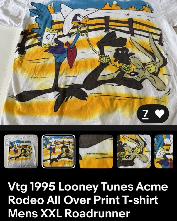 Wile E Coyote hog tied shirt 