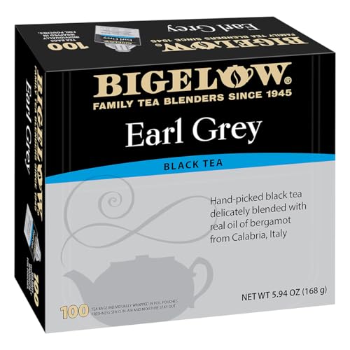 Bigelow Tea Earl Grey Black Tea, Caffeinated Tea, 100 Count Box (Pack of 1) - Earl Grey - 100 Count (Pack of 1)