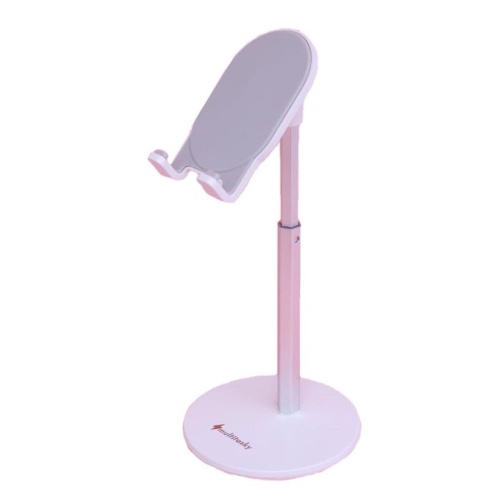 Multi-Angle Extendable Desk Cell Phone Holder & iPad Stand - Cream White