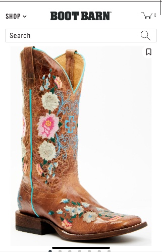 Macie Bean Women's Rose Garden Western Boots - Broad Square Toe | Boot Barn