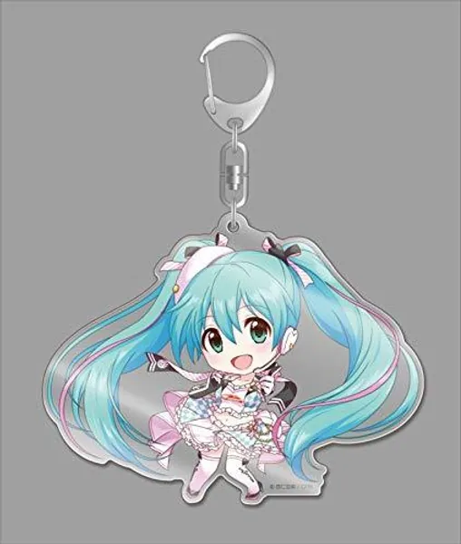 Hatsune Miku Racing 2019 Character Acrylic Deco Key Chain Mascot Ver.4 [In Stock, Ship Today]