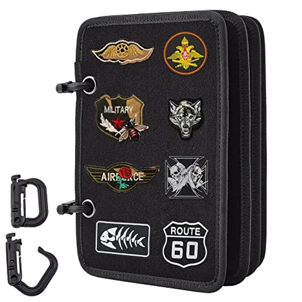 NBEADS 1 Set Taktische Militär Patch Holder, 4 Loses Blatt Patches Abzeichen Display Tuch Goldrute Kampf Moral Patch Halter Platte Klett-Teller Für Schmuck Display Buttons-Abzeichen-Kollektionen