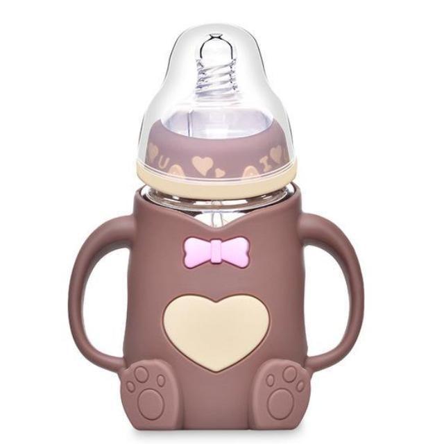 Baby Bear Glass Bottle - Brown