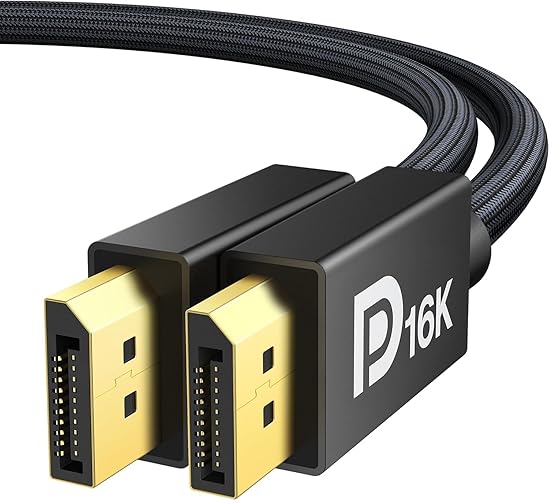 IVANKY 16K Displayport Cable 2.1, [VESA Certified] DP 2.1 Cable [16K@60Hz,8K@120Hz,4K@240Hz], Display Port 2.1 Cable Support 40Gbps, HDR10, HDCP, DSC 1.2a, for 4090,7900Graphics/PC/TV/Monitor, 6.6FT - 6.6 Feet - 1