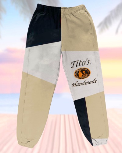 Tito's Vodka Casual  Color Contrast Printing Drinking Sweatpants