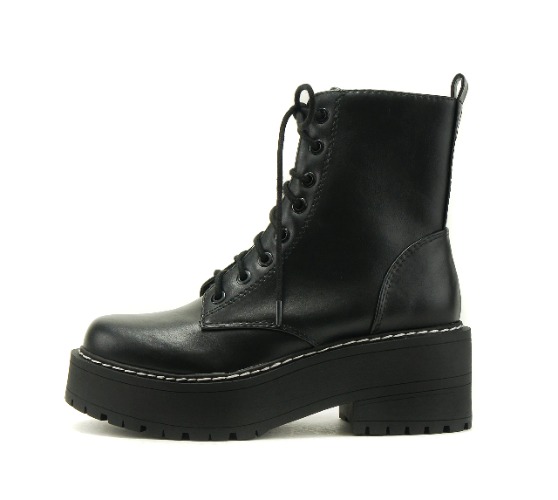Combat Ankle Boot w/Side Zipper