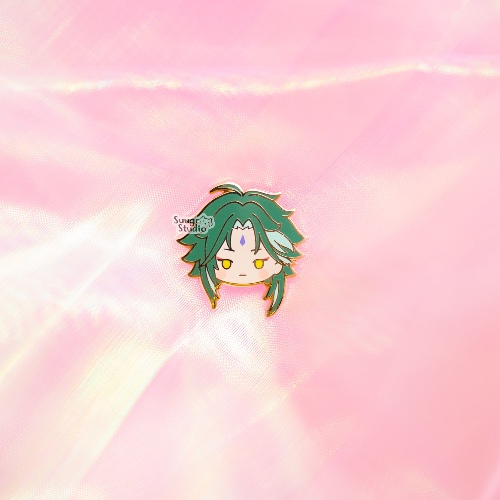 Genshin Impact Ganyu & Xiao Hard Enamel Pin - Xiao / [A Grade] / Locking Clasps