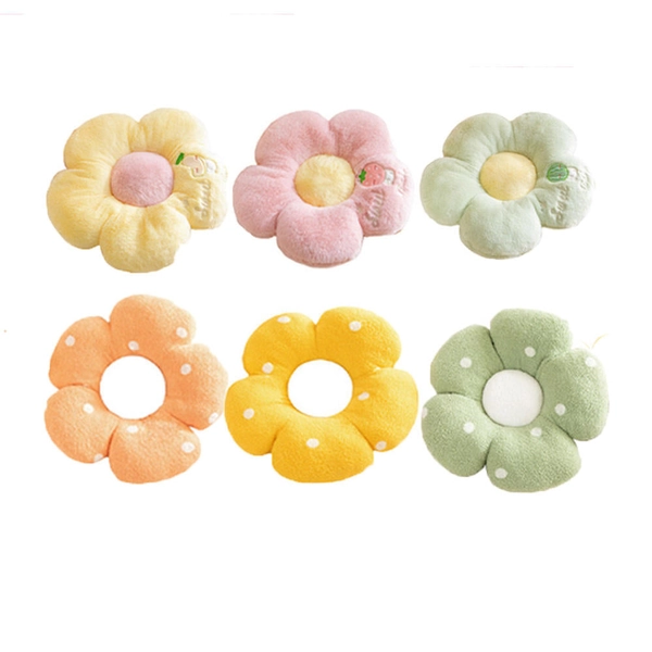 Polka Dotted Flower Plush Pillow