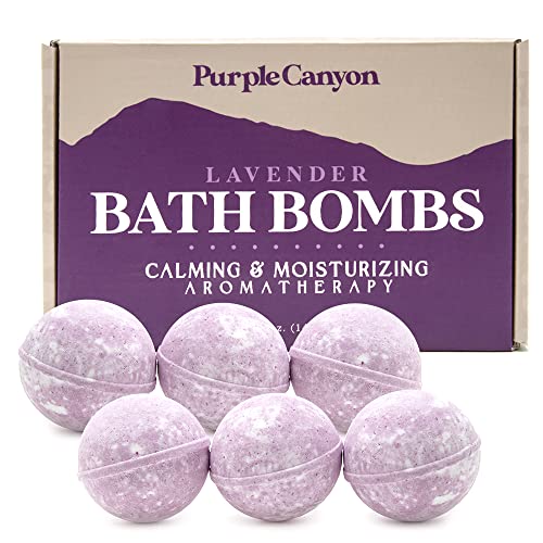Purple Canyon Lavender Bath Bombs for Women | Relaxing, Natural Bath Bombs | Relaxing Self Care Gift - Lavender