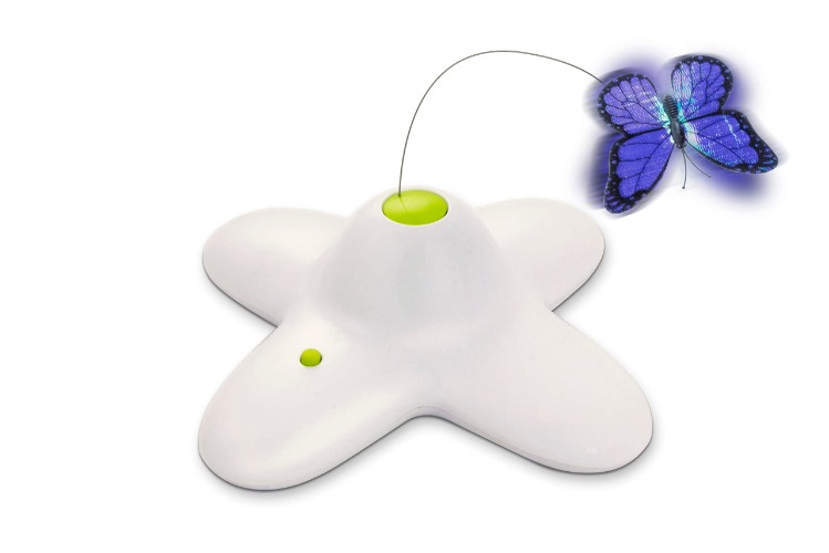 All for Paws Cat Toys Interactive Butterfly Flutter Bug Toy Cat Automatic Toy Electronic Kitten Toys with Two Replacements for Indoor Cats