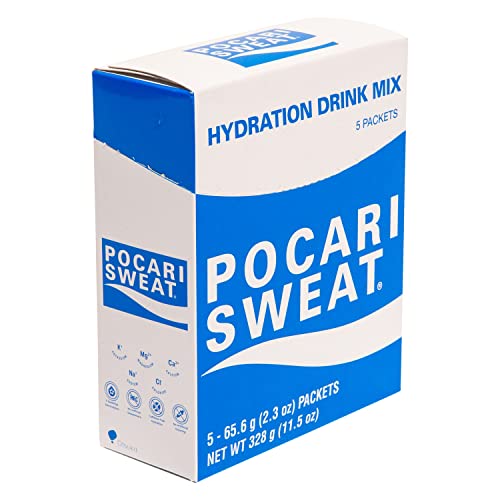 Pocari Sweat Powder - 1 Box, 5 Packets, Now in the USA, Restore the Water and Electrolytes, Hydration That is Smarter Than Water, Japan's Favorite Hydration Drink (40407) - Powder - Single Box