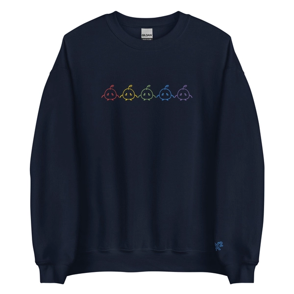 Embroidered Little Helper Rainbow Friends Standard Sweatshirt (Junimos Stardew Valley Pelican Town)