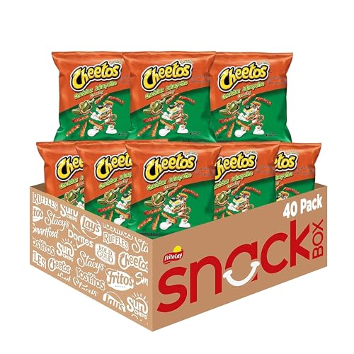 Cheetos Cheese Flavored Snacks, Cheddar Jalapeno Crunchy, 1 Ounce (Pack of 40) - Cheddar Jalapeno - 40 Count