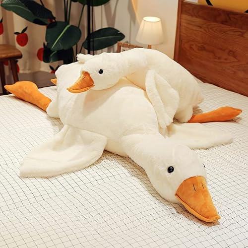 CottonStar Goose Stuffed Animal 51 Inch Plush Doll Toy, Cute Duck Plush Cushion Soft Huge Plushies Pillow, Gift for Kids and Friends, White - White - 51 inches