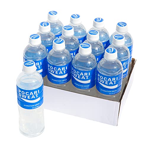 Pocari Sweat PET Bottles - The Water and Electrolytes that Your Body Needs, Japans Favorite Hydration Drink, Now in the USA, Clear, 500 ml, 12 Pack - Citrus - 16.9 Ounce (Pack of 12)