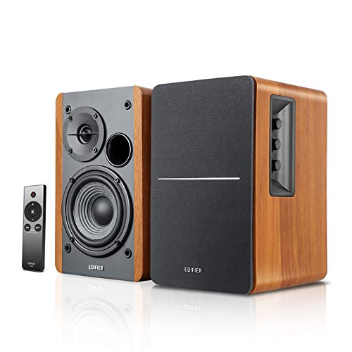 Edifier R1280Ts Powered Bookshelf Speakers - 2.0 Stereo Active Near Field Monitors - Studio Monitor Speaker - 42 Watts RMS with Subwoofer Line Out - Wooden Enclosure - r1280ts