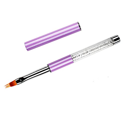 BQAN 1Pcs Nail Ombre Brush Nail Art Gradient Painting Brush With Rhinestone Handle For Nail Design, For Gel Nails