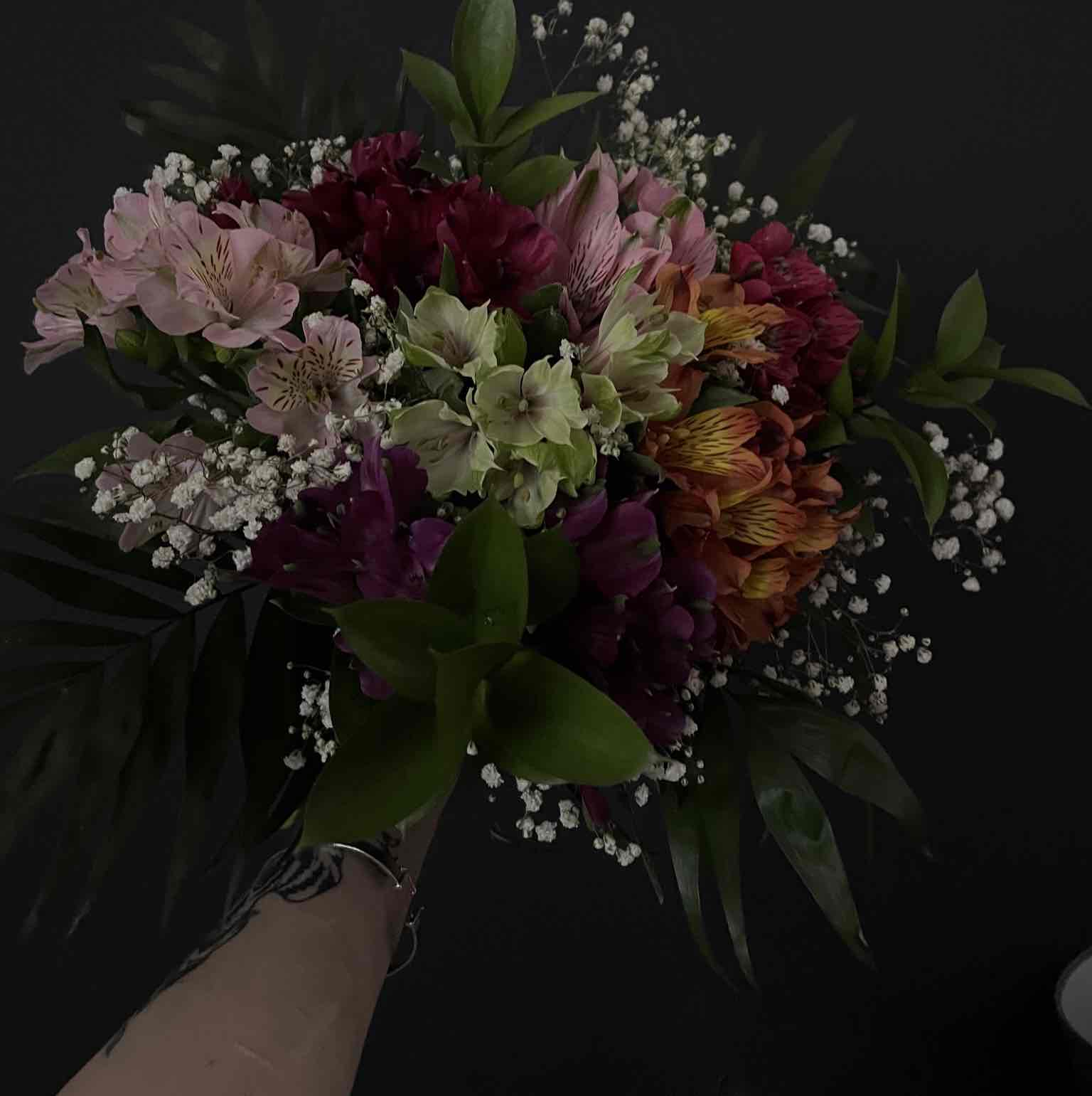 A flower bouquet from an admirer 