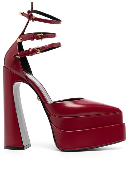 120mm leather platform sandals 