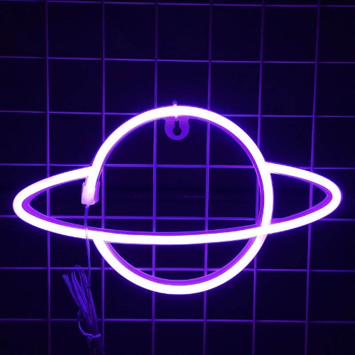 Planet Neon Sign LED Night Lights Wall Decor Astronomy Gifts - I