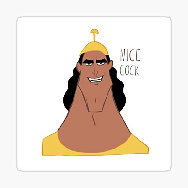 Kronk Nice Cock Meme Sticker - Peel and Stick Easy to Remove - Sticker Graphic - Die Cut
