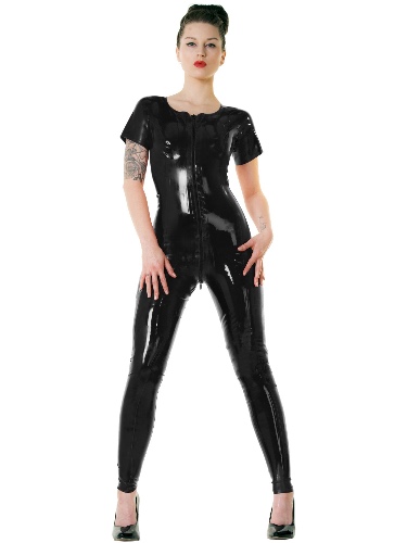 Black Latex Libero Catsuit | Black / L