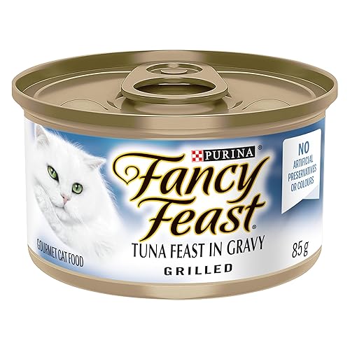 Fancy Feast Grilled Wet Cat Food, Tuna Feast - 85 g Can (24 Pack)