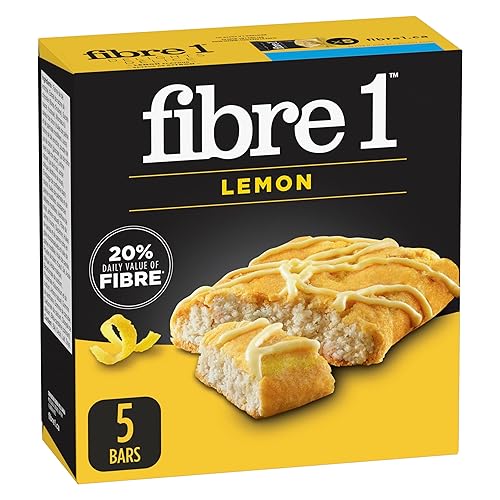FIBRE 1 Delights Bars Lemon Flavour, Naturally Flavoured, Snack Bars, Pack of 5 Bars - Lemon Flavour