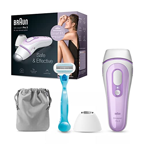 Braun-IPL-Hair-Removal-for-Women-and-Men,-Silk-Expert-Pro-3-PL3111-with-Venus-Smooth-Razor,-FDA-Cleared,-Permanent-Reduction-in-Hair-Regrowth-for-Body-&-Face,-Corded