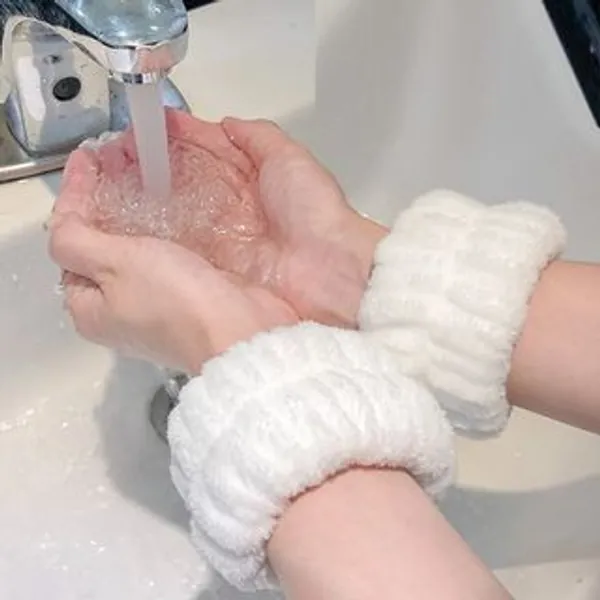 Coral Fleece Face Wash Wristband / Hook / Set