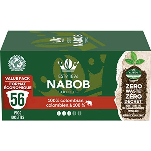Nabob 100% Colombian Coffee 100% Compostable Pods, 546g