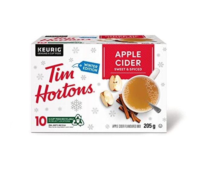 Tim Hortons Apple Cider, Single Serve Keurig K Cup Pods, 10 Count