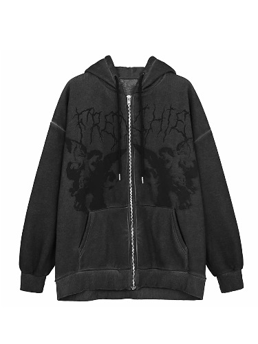 Women Y2k Vintage Hoodie Graphic Punk Long Sleeve Oversized Loose Sweatshirt Aesthetic Streetwear