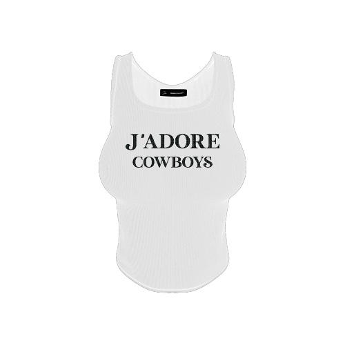 J'ADORE COWBOYS TANK - WHITE | S