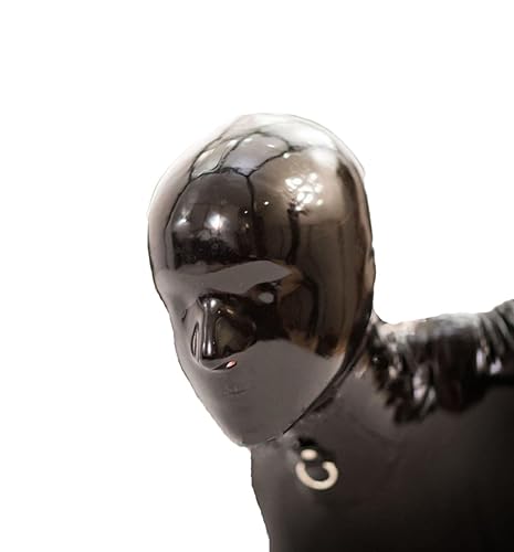 SM Latex Masken Sex Bondage Masken Gummi Cosplay Halloween Masken BDSM Vollständig Geschlossene Masken Latex Maskerade Party Masken Sklaven Fetisch Masken Lassen Atemlöcher,L/XL,Black - L-XL - Schwarz