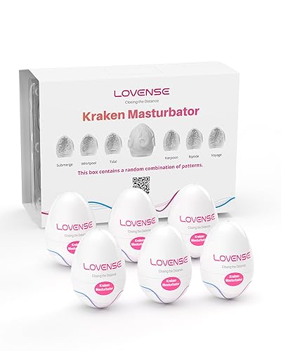 LOVENSE Kraken Masturbieren für Männer Eiförmig, Masturbations Eiförmig, Muschi Masturbieren, Masturbator Ei-Form, Sexspielzeug für Männer Solo (6 Stücks)